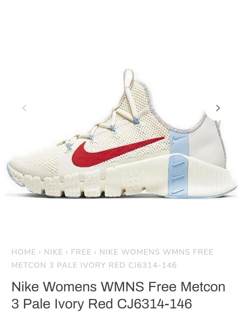 Nike Womens WMNS Free Metcon 3 Pale Ivory Red Women s Fashion