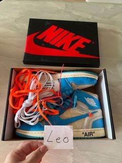 Air jordan 1 off white azzurre on sale