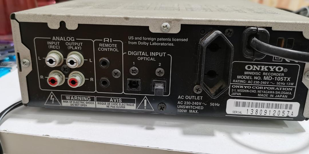 ONKYO MD RECORDER MD-105TX, 音響器材, 音樂播放裝置MP3及CD Player
