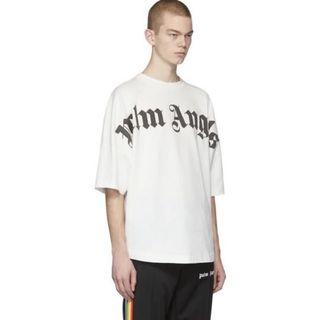 Palm Angels Mock Neck White Front Logo