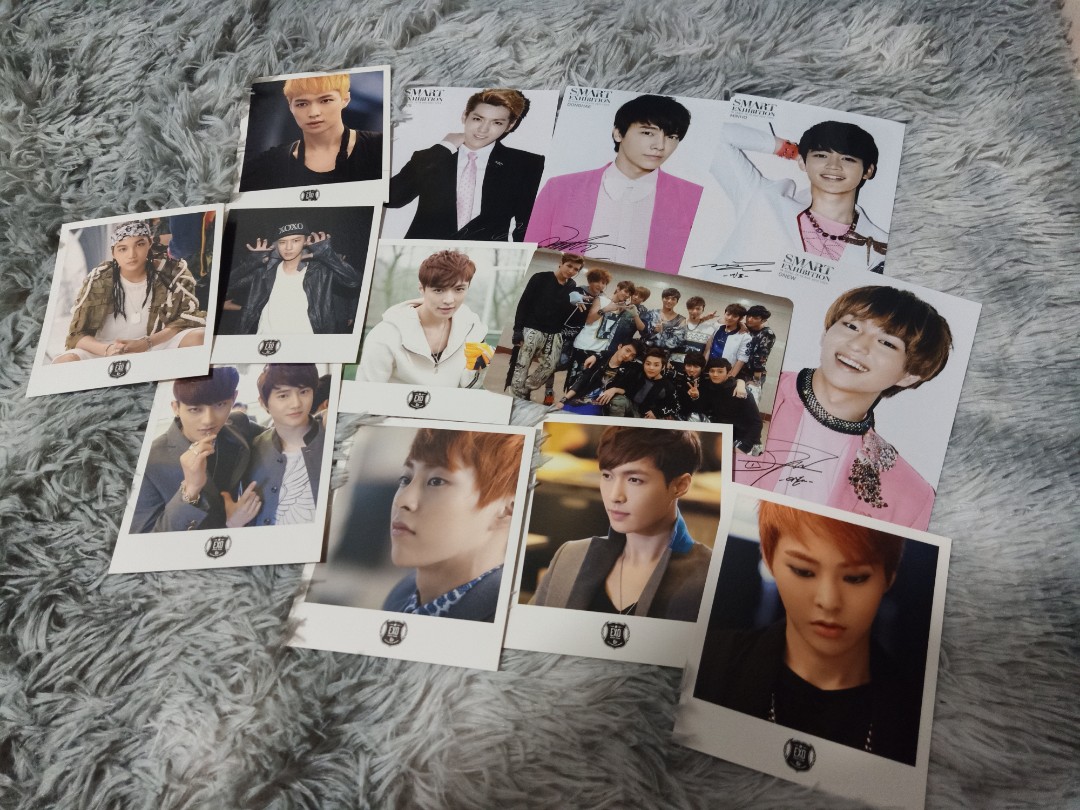 Official SM art exhibition Photocards, EXO mama full OT12 PC, Polaroid ...