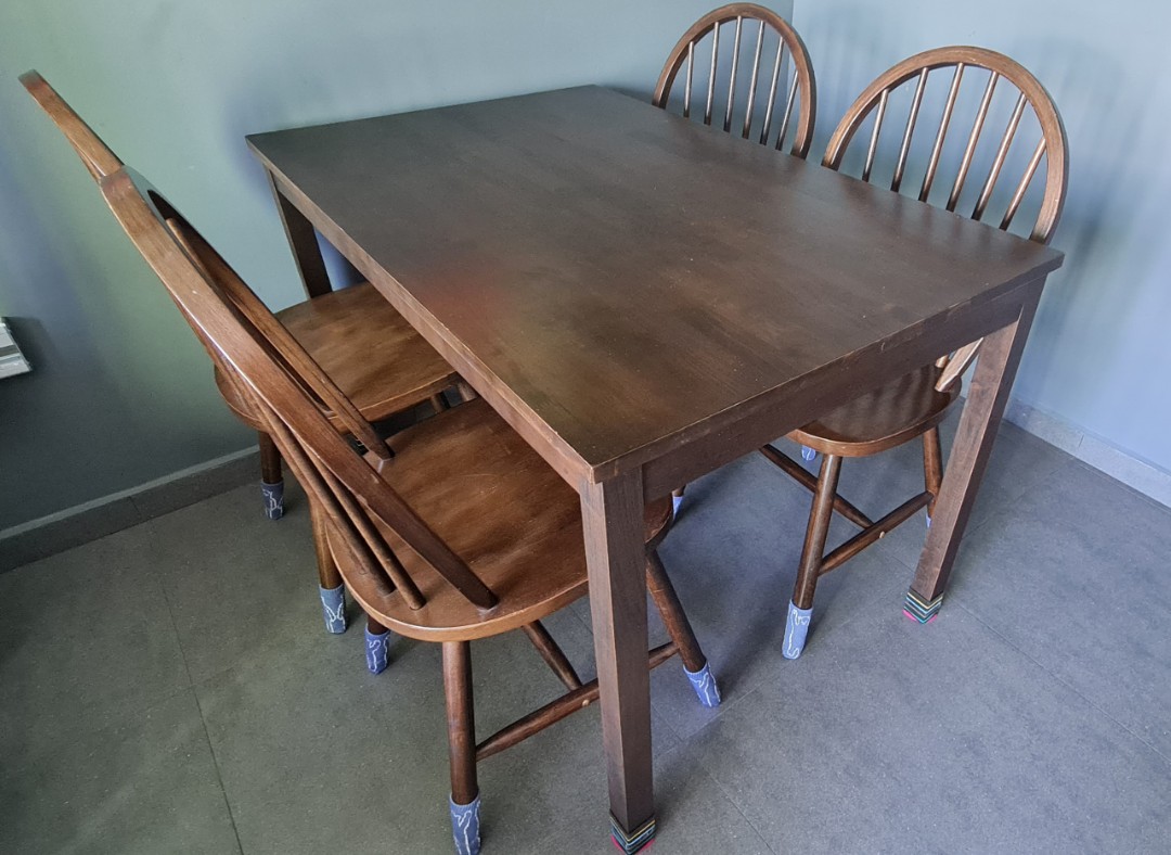 Picket & Rail Dining Table & Chairs, Furniture & Home Living, Furniture