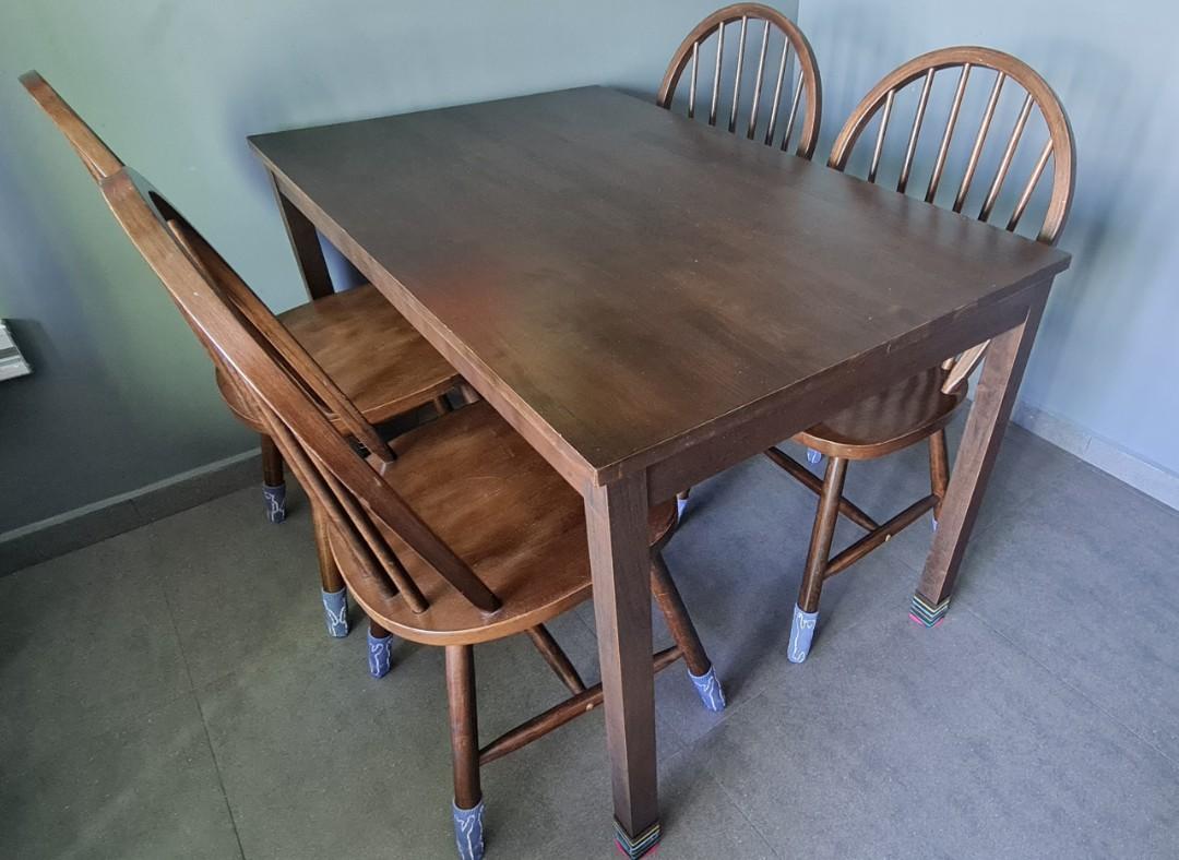 Picket & Rail Dining Table & Chairs, Furniture & Home Living, Furniture