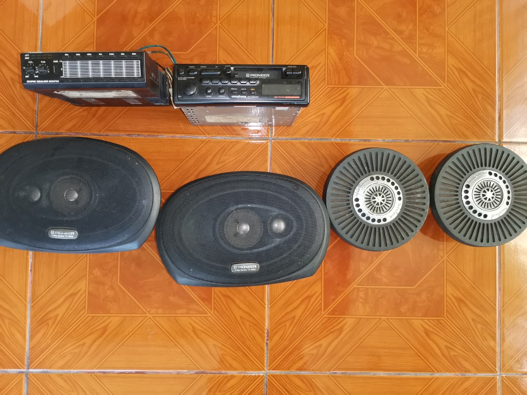 Pioneer and Proline car stereo and amplifier with speakers, Audio