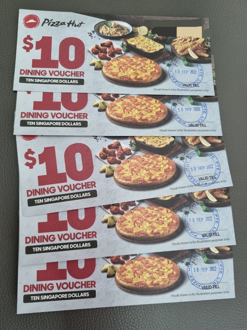 Pizza hut voucher, Tickets & Vouchers, Vouchers on Carousell