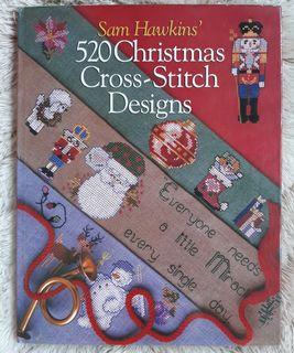 PRELOVED 520 Christmas Cross Stitch Designs by Sam Hawkins Cross Stitch Patterns Book (Hardback)