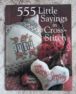 PRELOVED 555 Little Sayings in Cross Stitch Designs by Marie Barber Cross Stitch Patterns Book (Paperback)