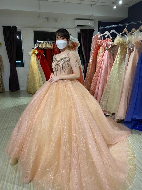 Peach gown for debut shop