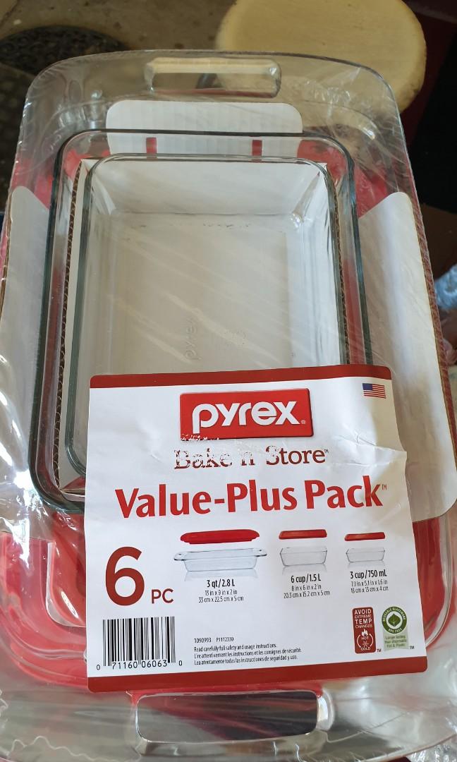 Pyrex Value Plus pack 6pc, TV & Home Appliances, Kitchen Appliances ...