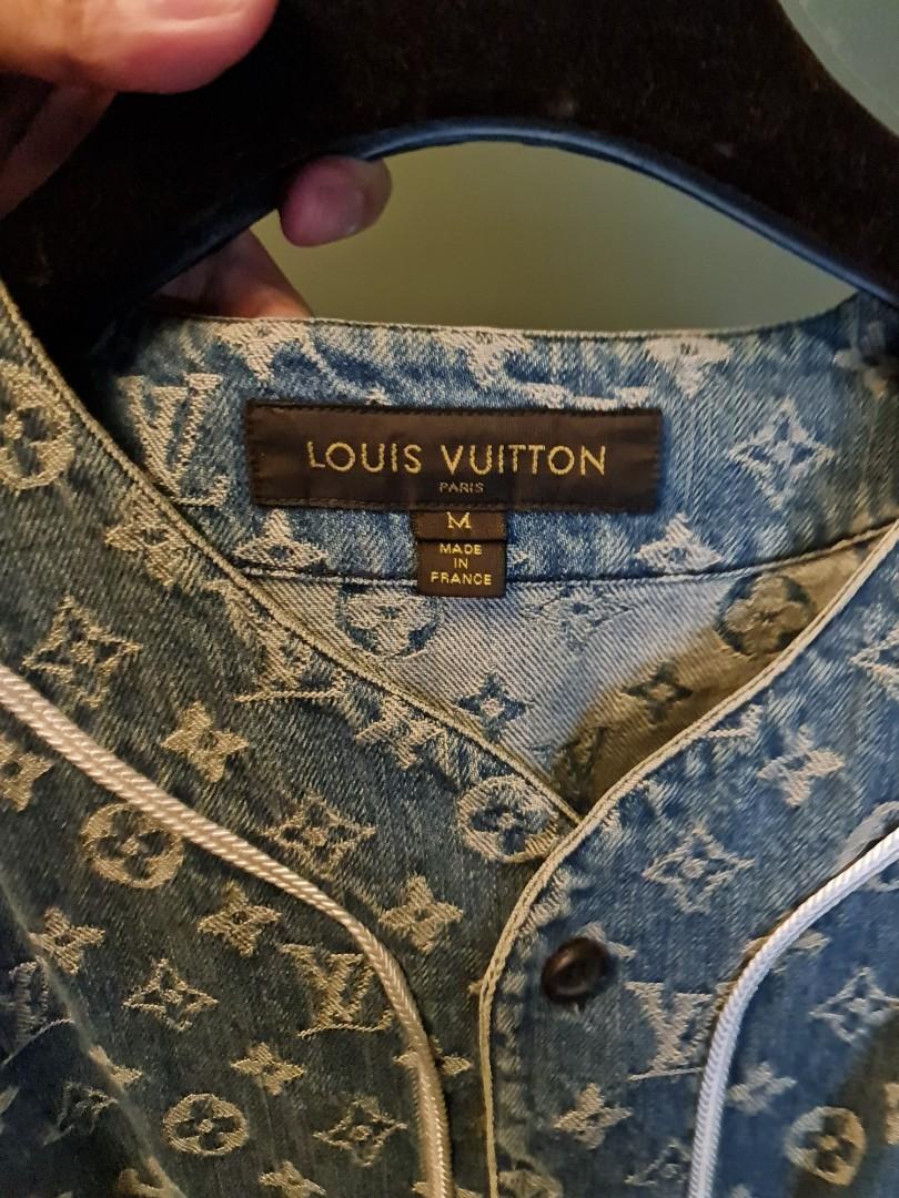 Rare Louis vuitton x supreme denim jersey, Luxury, Apparel on