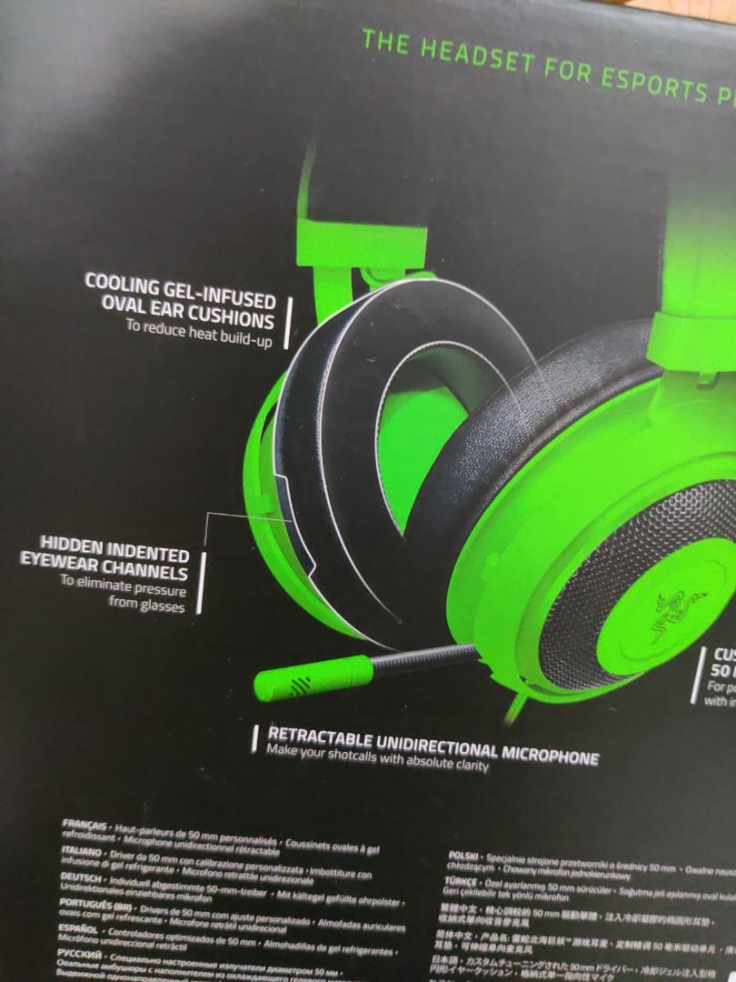Razer Kraken Green Gaming headset, Audio, Headphones & Headsets on