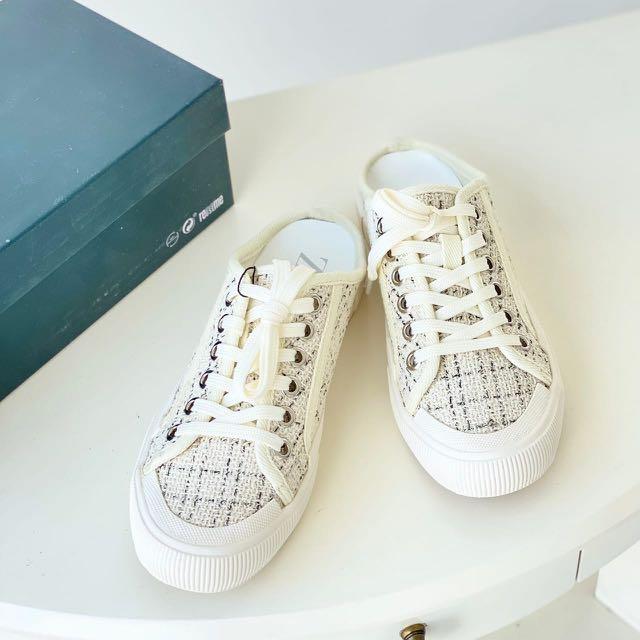 Zara on sale tweed shoes