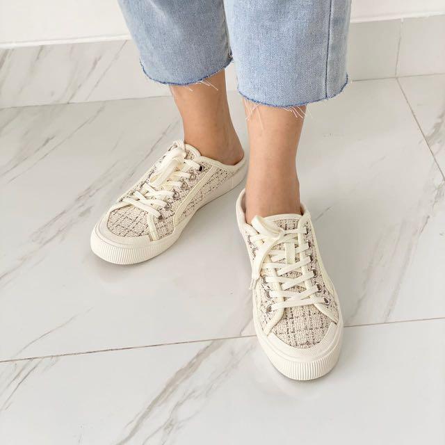 Zara tweed shoes sale
