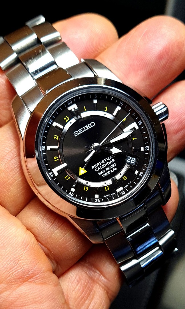 Seiko titanium new arrivals perpetual calendar watch