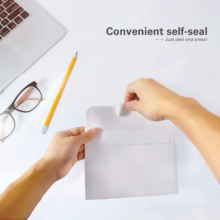A7 Printable White Envelopes 5X7 100 Pack - Quick Self Seal,for 5x7 Cards, Perfe