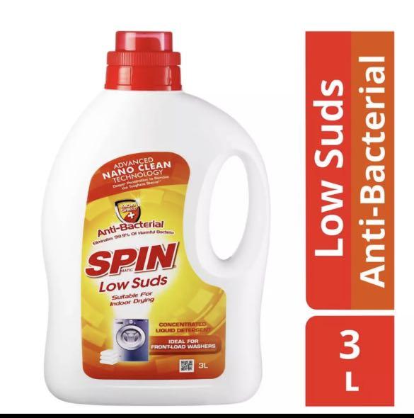 Spin Low suds detergent 3 litres, Furniture & Home Living, Cleaning