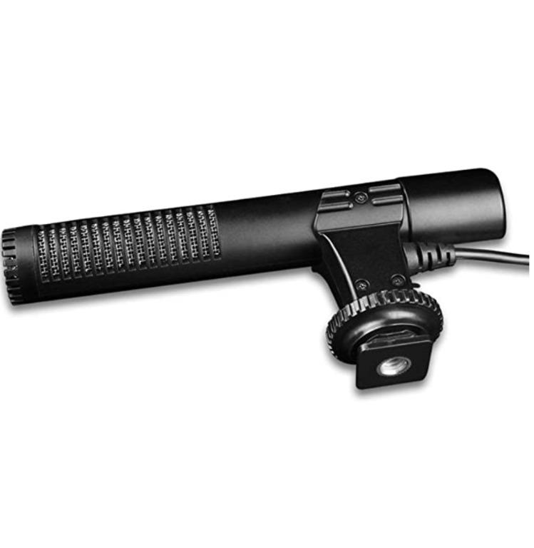 Stereo Shotgun Recording Microphone (Category: Microphones) located in Marikina City. Submitted by skowshop (Listing ID 1140449194, Image 2). Description: Brand Toyoutdoorparts Connector Type 3.5 mm Jack Power Source Battery Powered Compatible Devices Radio, Camera Item Weight 0.1 Kilograms Signal-to-Noise Ratio 76 dB Hardware Platform Camera Impedance 200 Ohm Frequency Range 30 hz - 15 khz About this item: The microphone can be fixed on the DV w