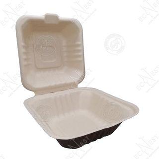 Sugarcane Clamshell Box Bento Cake Food Packaging