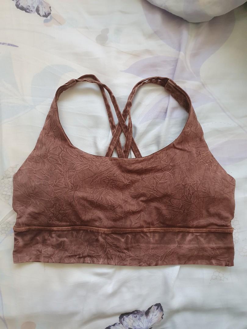 Lululemon Energy Bra Longline Ribbed *Medium Support, B–D Cups - Spiced  Chai - lulu fanatics