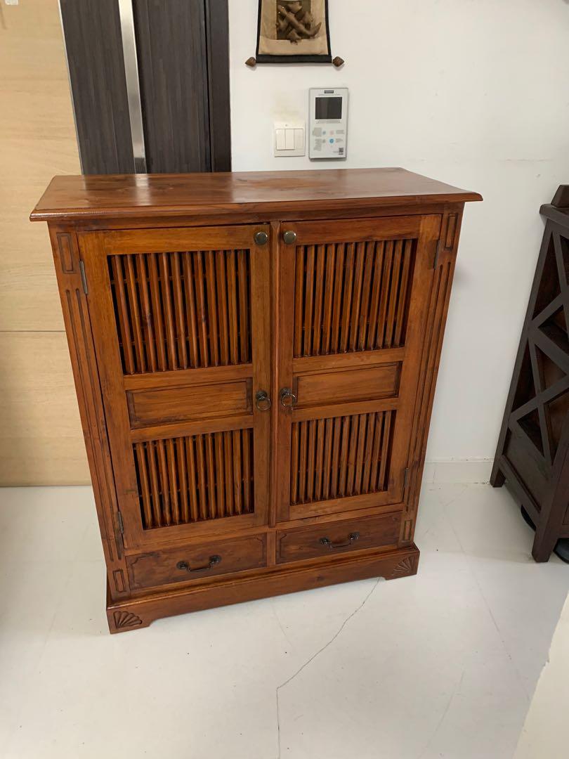 Teak Shoe Cabinet
