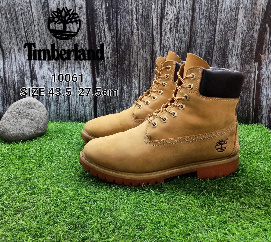 Timberland Boots 10061 6 Inch Wheat Nubuck size 43, Fesyen Pria