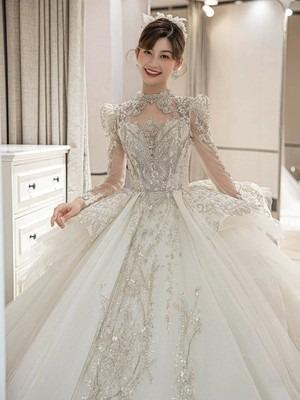 TOP SELLER pre order white glitter diamond fishtail long sleeve