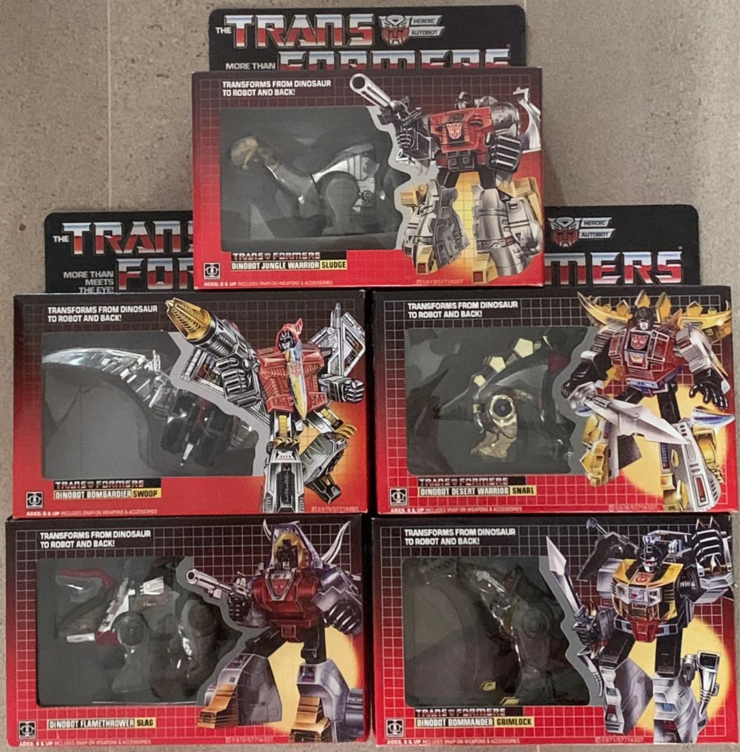 Transformers G1 Dinobots Full Set (KO), Hobbies & Toys, Toys & Games on