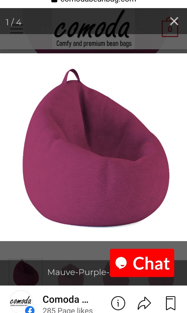 Used Bean Bag, Furniture & Home Living, Home Decor, Other Home Decor on