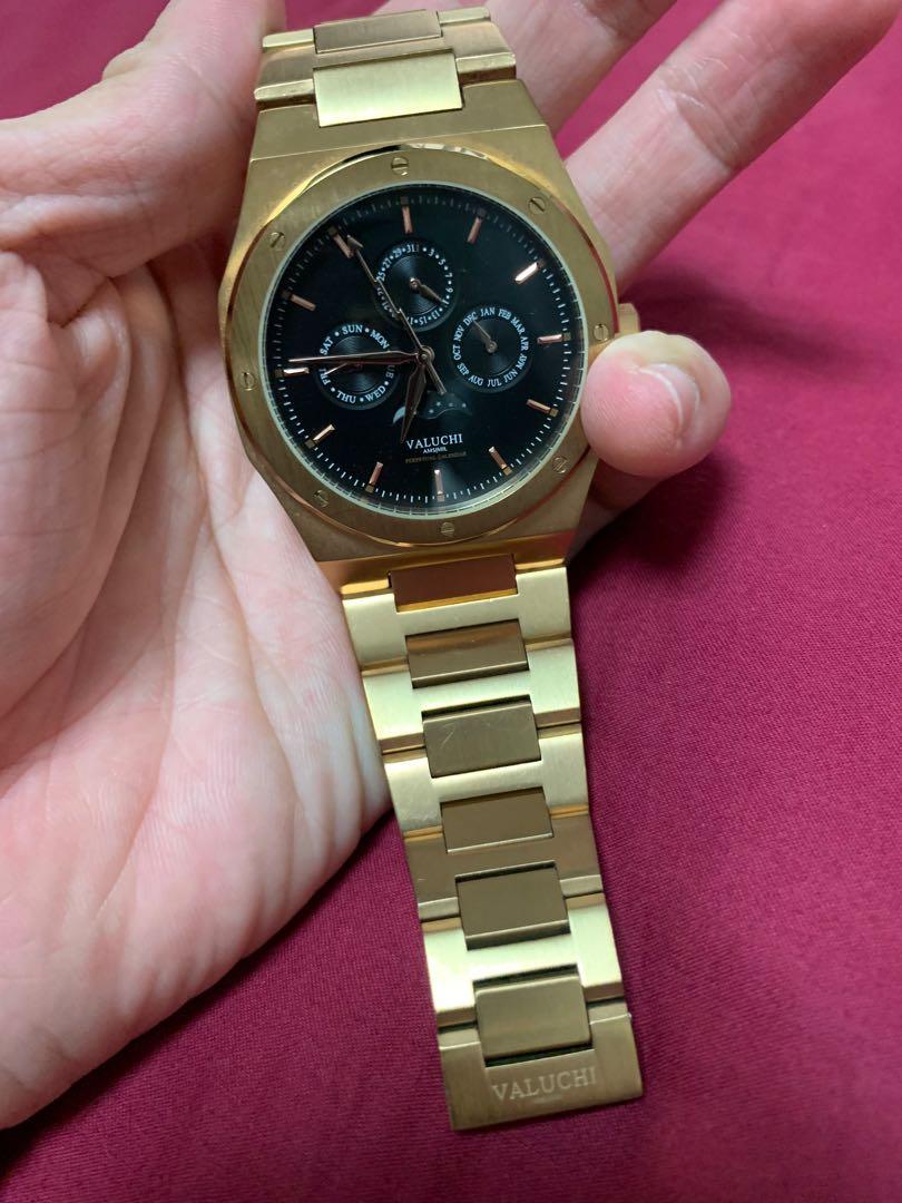 Valuchi Rose Gold Black Watch Audemars Piguet Homage