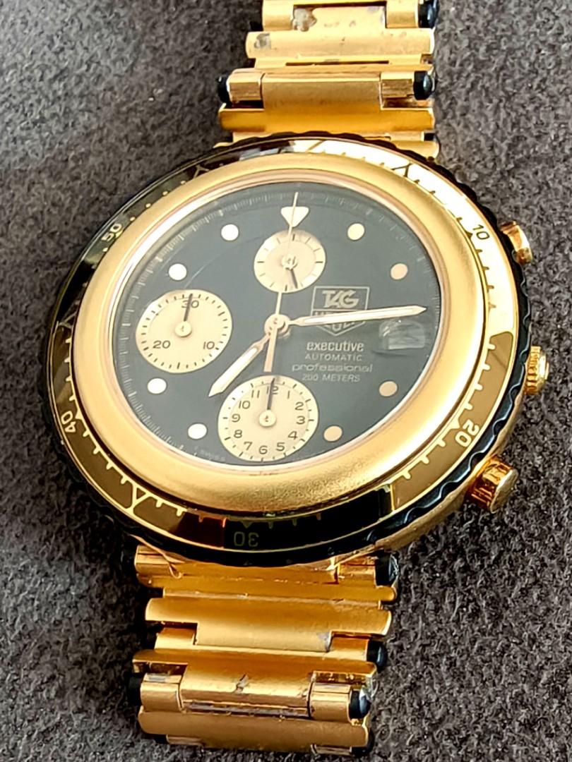 Vintage Tag Heuer Executive 40mm Automatic Chronograph Watch