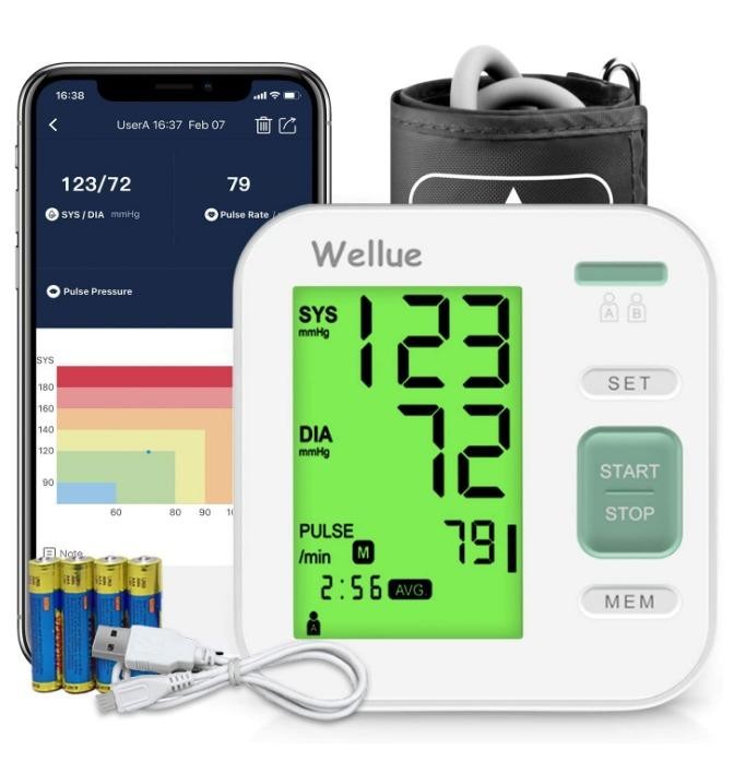 Wellue Blood Pressure Monitor Upper Arm for Home Use Automatic Blood