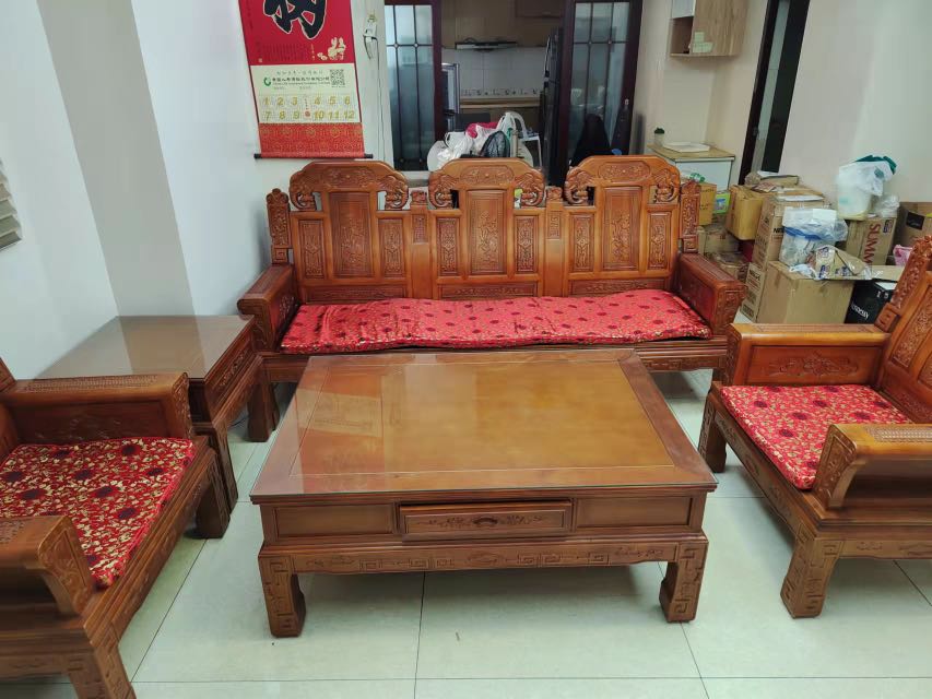 Wood Furniture Sofa All set chairs and tables, Furniture & Home Living
