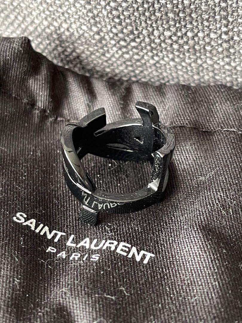 YSL Saint Laurent Monogram Ring Black