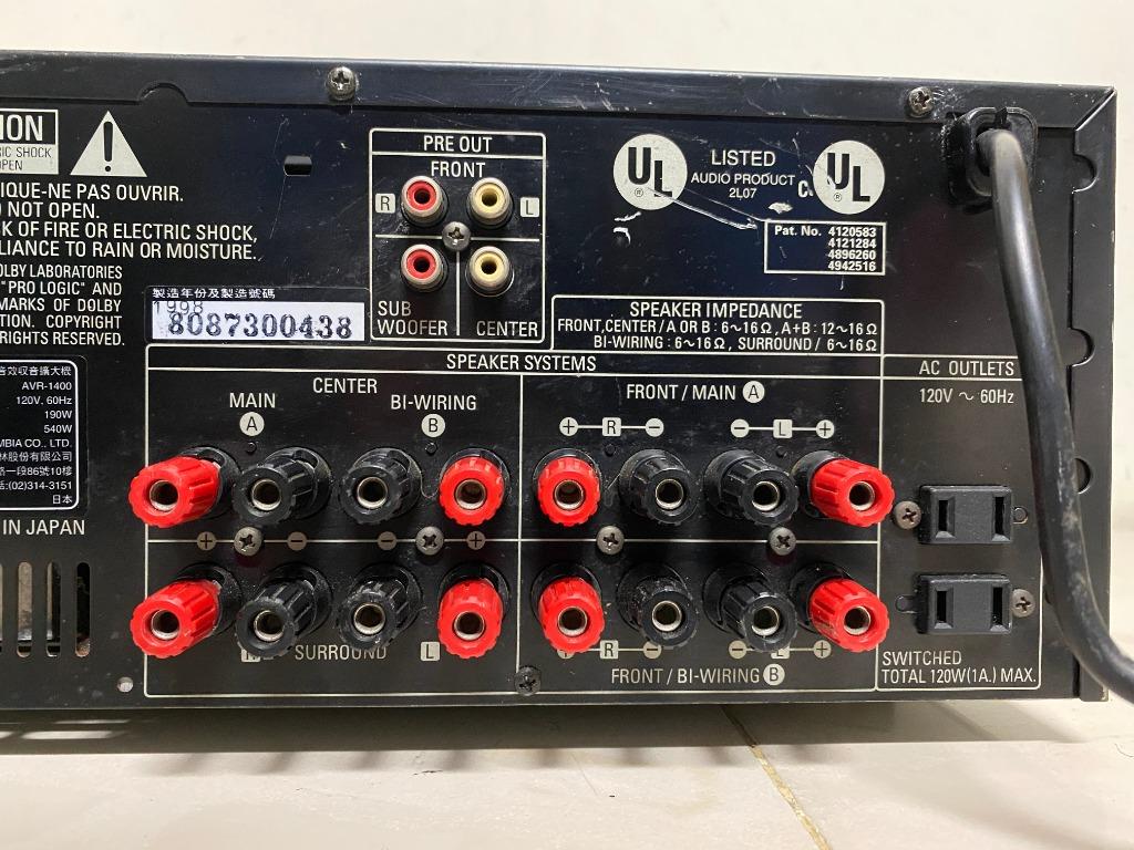 罕見日本製造 DENON AVR 1400 收音劇院 5.1 環繞擴大機 內件散熱風扇增加機器壽命, 耳機及錄音音訊設備, Soundbar