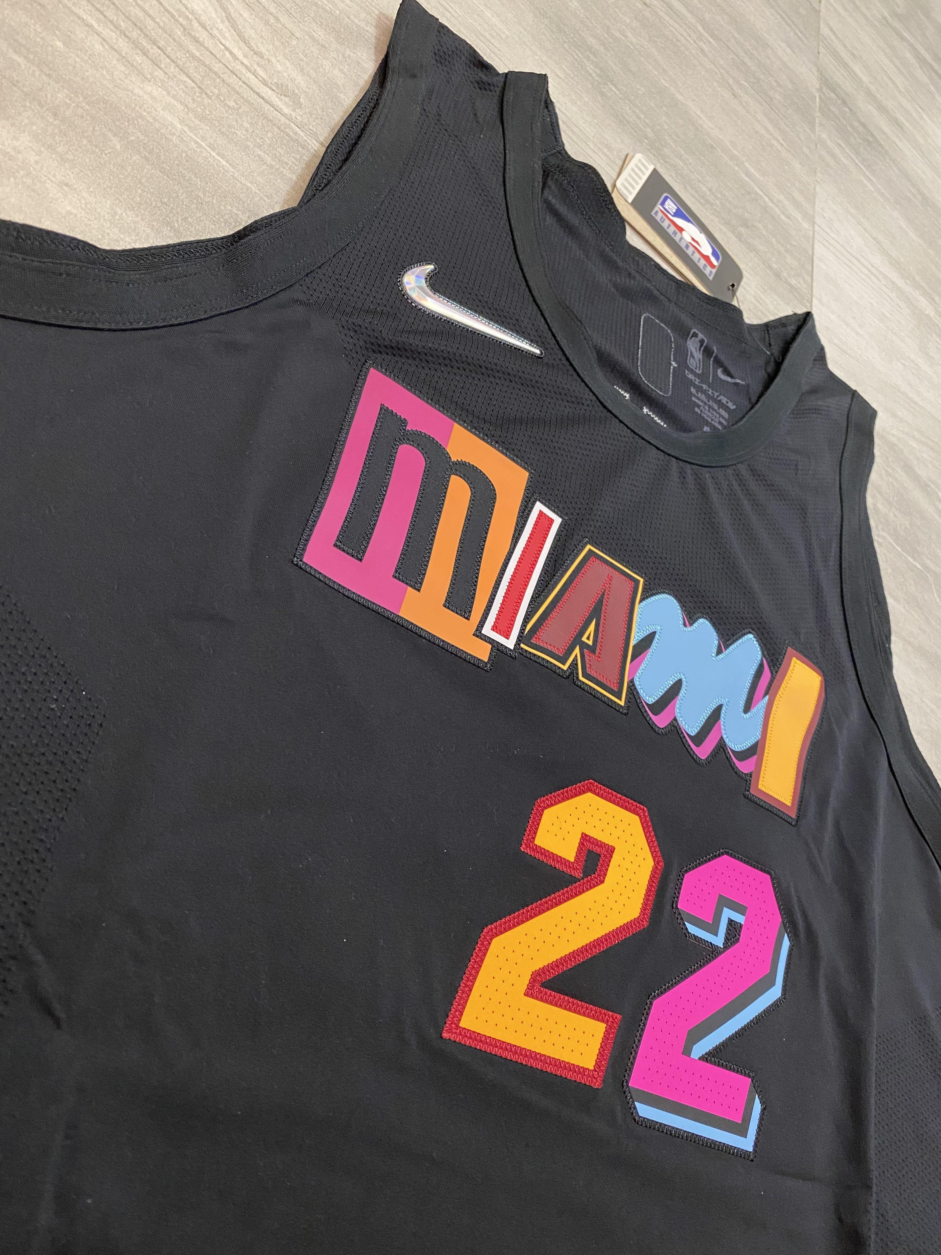 現貨新款Dri-Fit Nike NBA 75周年Miami Heats Jimmy Butler city edition Authentic nba  jersey 落場版波衫, 男裝, 運動服裝- Carousell