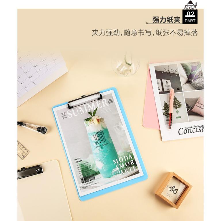 A4 Paper Clip Board Spring Loaded Paper Holder File Holder ADM95369