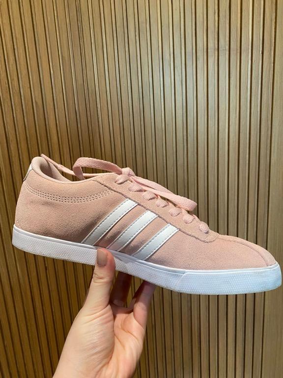 Adidas Neo Blush Pink Suede Women's Size US 7, Women's Fashion, Sneakers on Carousell