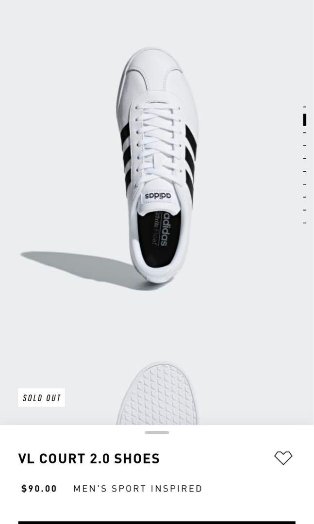 Men's adidas sport inspired vl clearance court 2.0 shoes