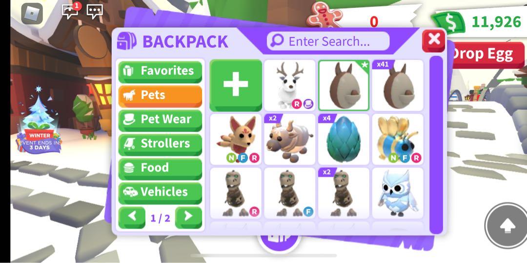 Adopt me Trading these pets and items :)), Video Gaming, Gaming  Accessories, In-Game Products on Carousell