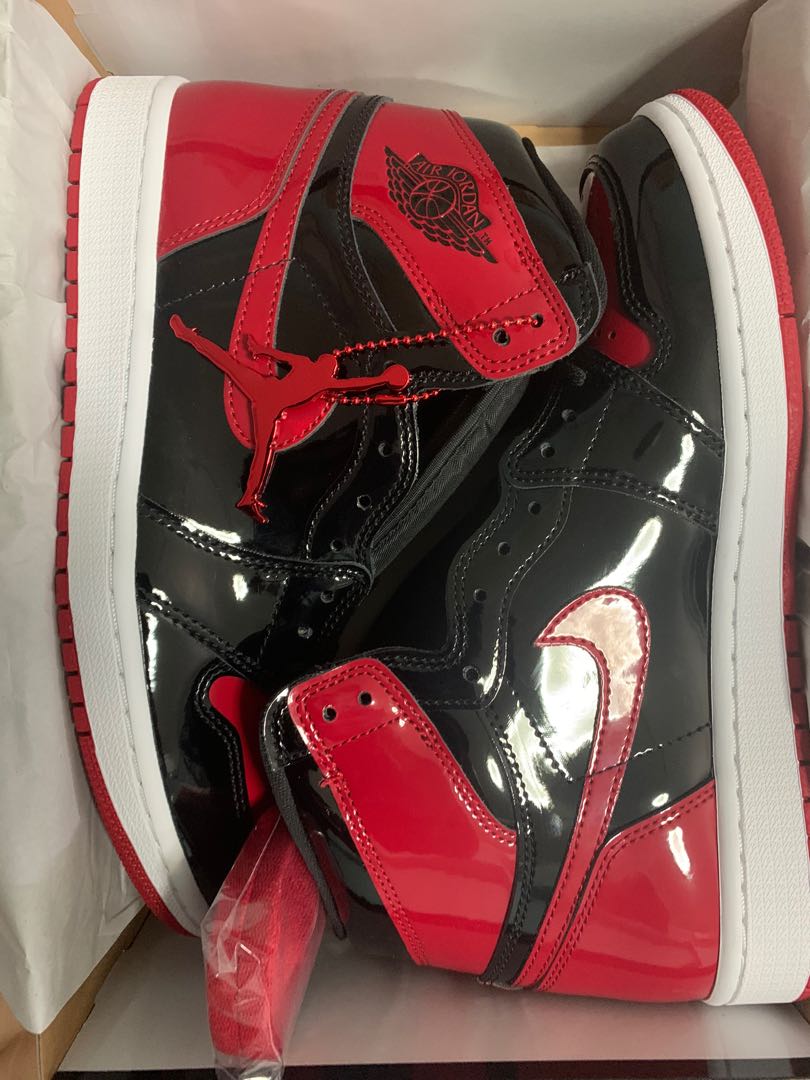jordan 1 patent red and black