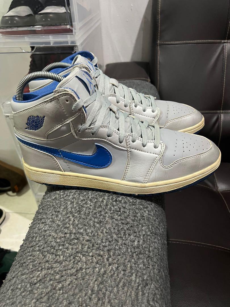 Air jordan 1 mid wolf grey hot sale sport blue