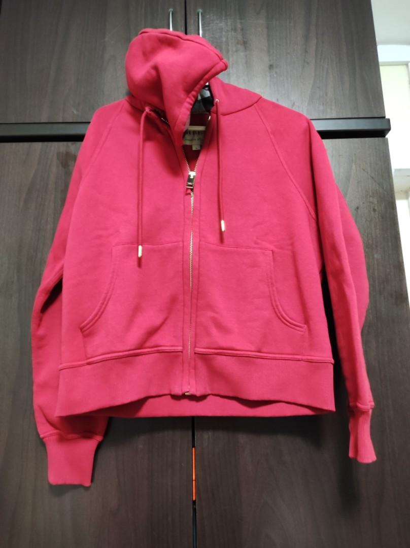 Authentic Burberry red hoodie Luxury Apparel on Carousell