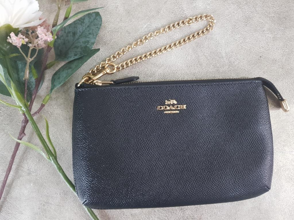 Coach large wristlet with chain clearance