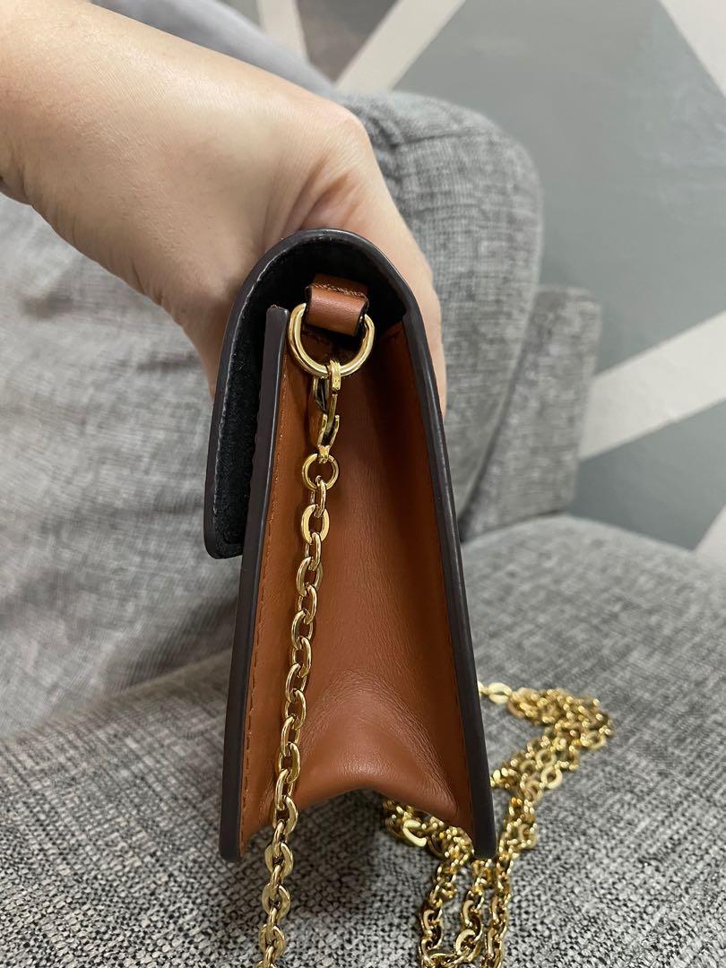 Authentic louis vuitton lv dauphine wallet chain bag, Luxury, Bags