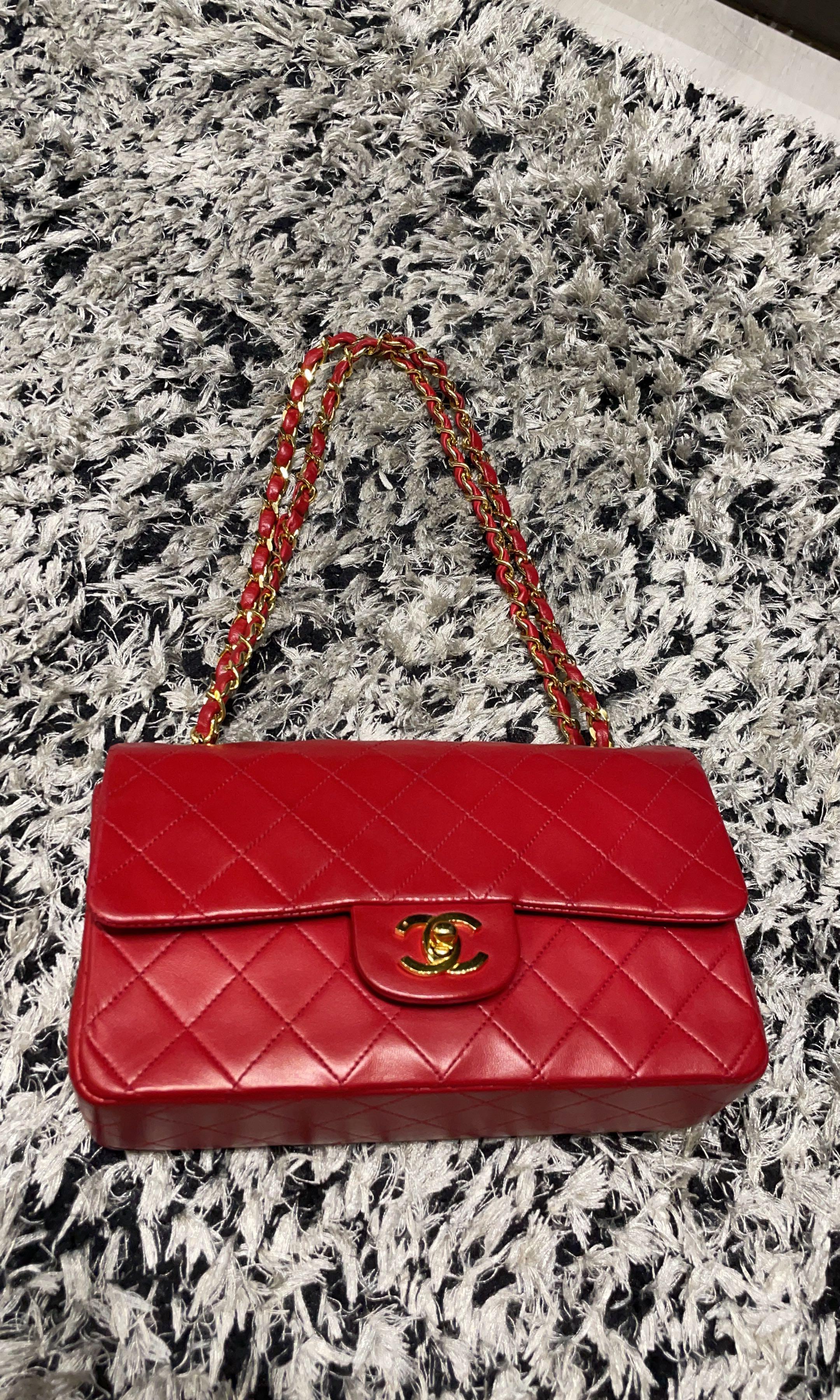 red chanel flap bag