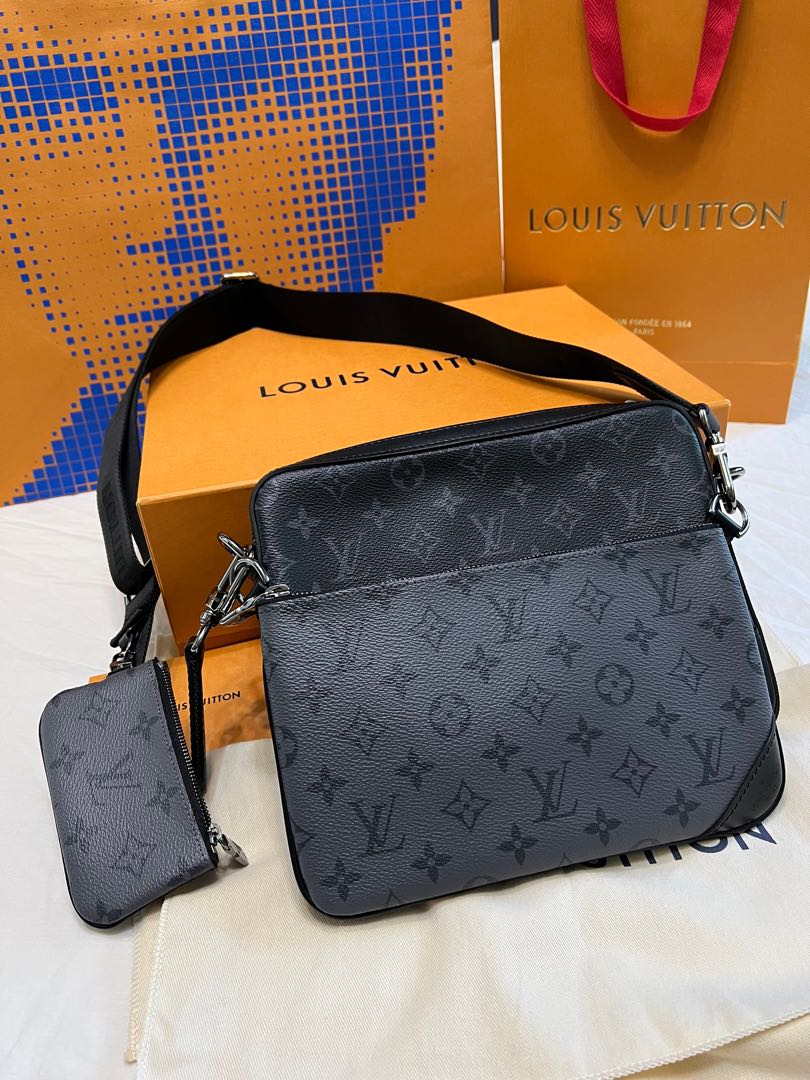 Louis Vuitton Blue Leather Aerogram Takeoff Messenger Bag Louis Vuitton   TLC