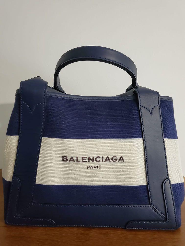 BALENCIAGA NAVY CABAS S tote bag black canvas  eBay