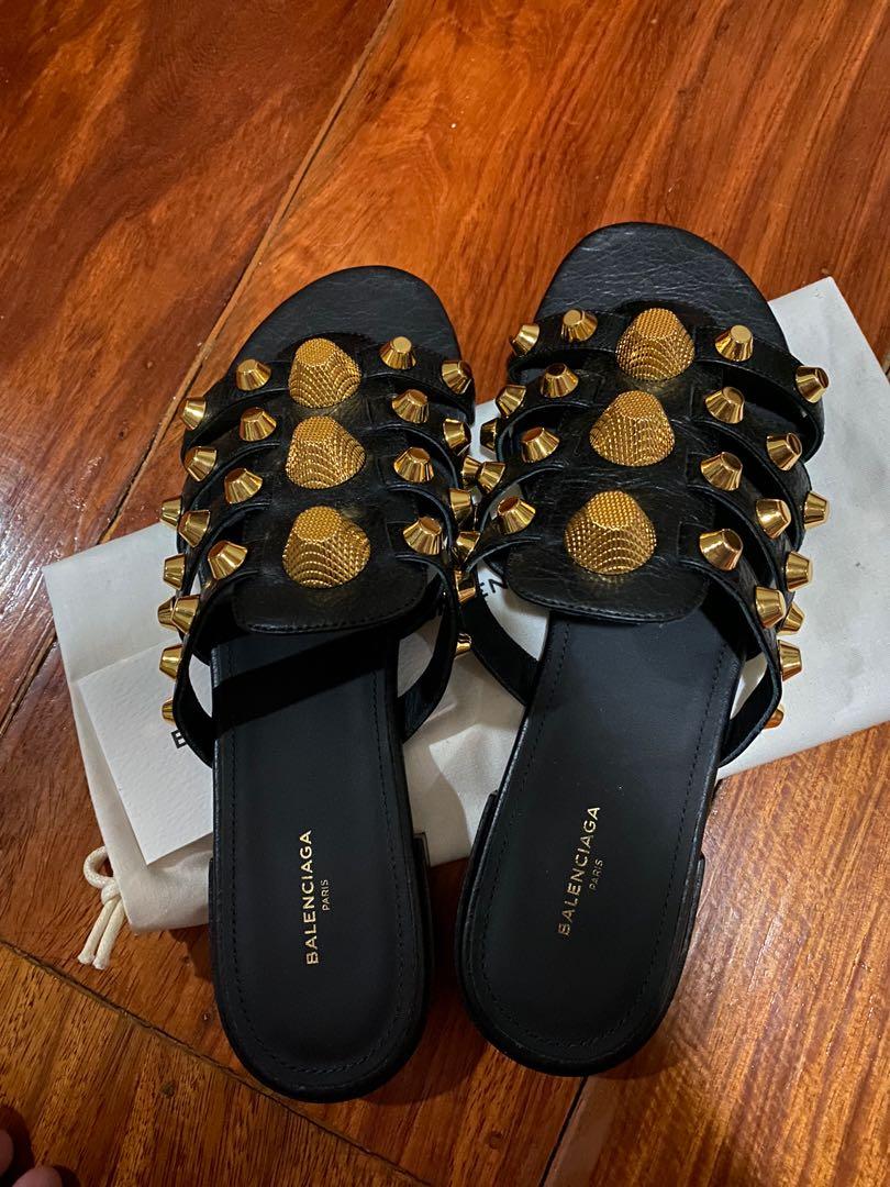 Balenciaga Heeled Sandals With Logo Womens Black  ShopStyle