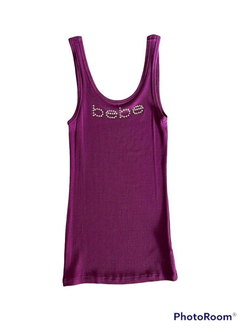 bebe purple tanktop sleeveless, Women's Fashion, Tops, Sleeveless