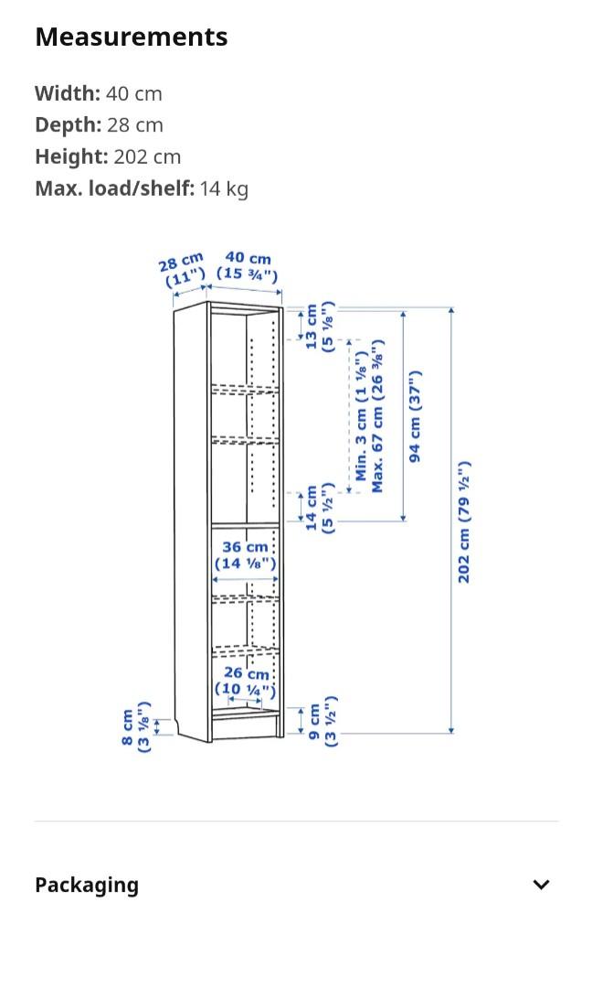 Billy bookcase single rack, Furniture & Home Living, Furniture, Shelves